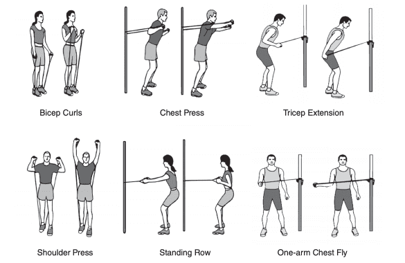 Different exercises done with KoreTense Band