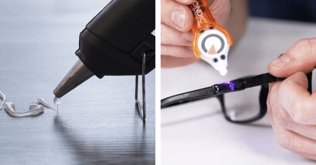 Using Bondic to repair broken spectacles