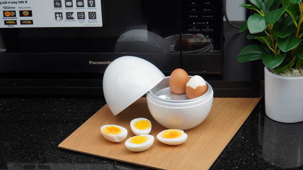 Eggs boiled by using Eggfecto Egg Cooker