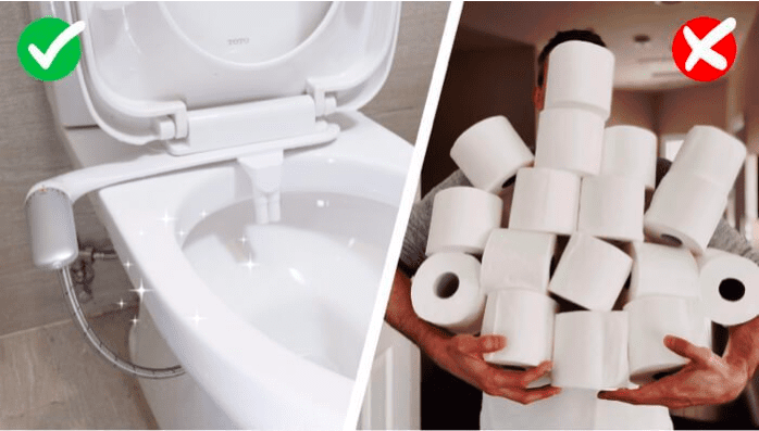 Save money using Blaux Cleanse Bidet instead of toilet roll
