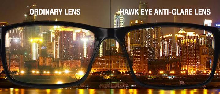 Comparison between Ordinary Lens and HawkEye Driving Glasses