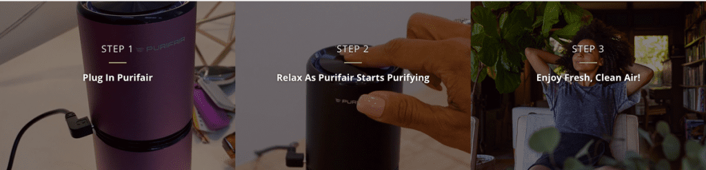 Steps on how to use PurifAir