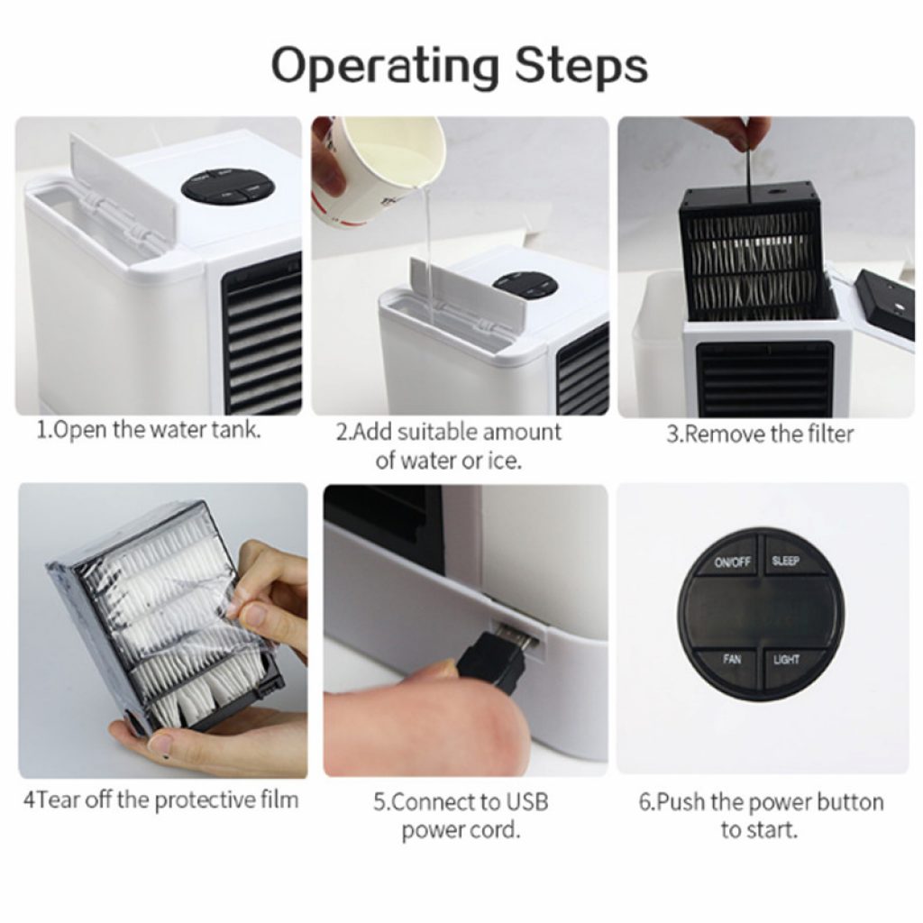 Steps for using IceBox Air Cooler