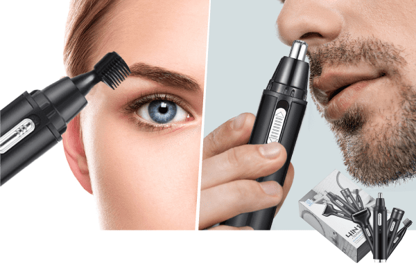 A women and men using Trimsher 4-in-1 Different heads
